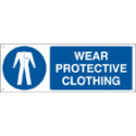 Sign mandatory WEAR PROTECTIVE CLOTHING EN ISO 7010