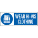 Sign hazard WEAR HI-VIS CLOTHING EN ISO 7010 M015