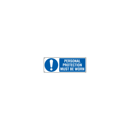 Sign hazard PERSONAL PROTECTION MUST BE WORN EN ISO 7010 M001