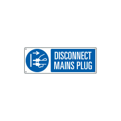 Sign hazard DISCONNECT MAINS PLUG EN ISO 7010 M006