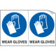 Sheet n. 2 label "WEAR GLOVES"