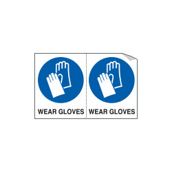 Sheet n. 2 label "WEAR GLOVES"
