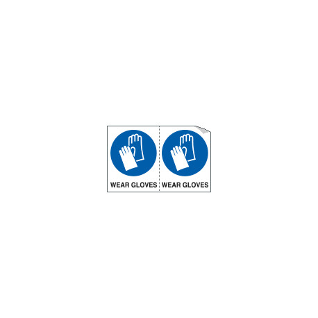 Sheet n. 2 label "WEAR GLOVES"