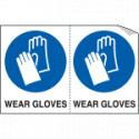 Sheet n. 2 label "WEAR GLOVES"