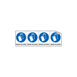 Sheet n. 4 label "WEAR GLOVES"