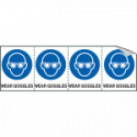 Sheet n. 4 label "WEAR GOGGLES"