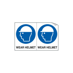 Sheet n. 2 label "WEAR HELMET"