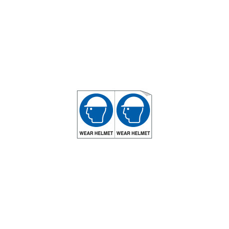 Sheet n. 2 label "WEAR HELMET"