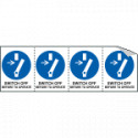 Sheet n. 4 label "SWITCH OFF BEFORE. . . "