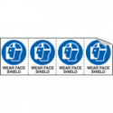 Sheet n. 4 label "WEAR FACE SHIELD"