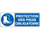 Sign mandatory PROTECTION DES PIEDS OBLIGATOIRE EN ISO 7010 M008