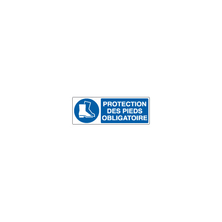 Sign mandatory PROTECTION DES PIEDS OBLIGATOIRE EN ISO 7010 M008