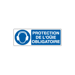 Sign mandatory PROTECTION DE L'OUIE OBLIGATOIRE EN ISO 7010 M003