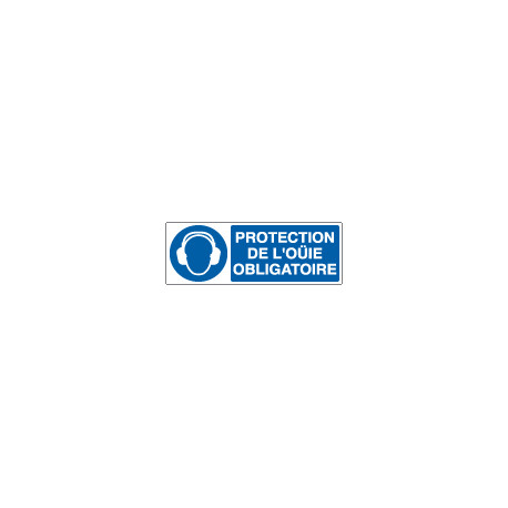 Sign mandatory PROTECTION DE L'OUIE OBLIGATOIRE EN ISO 7010 M003