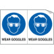 Sheet n. 2 label WEAR GOGGLES