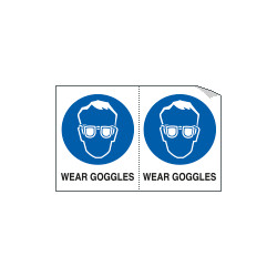 Sheet n. 2 label WEAR GOGGLES