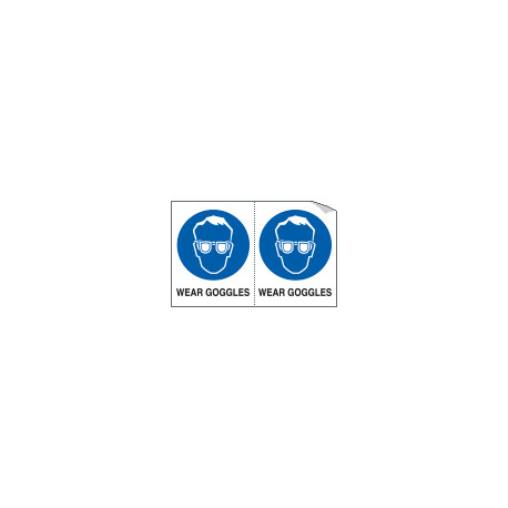 Sheet n. 2 label WEAR GOGGLES