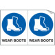 Sheet n. 2 label WEAR BOOTS