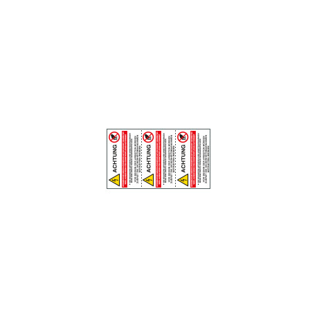 Sheet n. 3 label ACHTUNG. . . . . EN ISO 7010