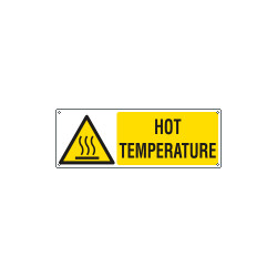 Sign hazard HOT TEMPERATURE EN ISO 7010