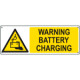 Sign hazard "WARNING BATTERY CHARGING" EN ISO 7010 W026