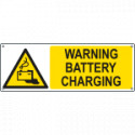Sign hazard "WARNING BATTERY CHARGING" EN ISO 7010 W026