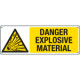 Sign hazard "DANGER EXPLOSIVE MATERIAL" EN ISO 7010 W002