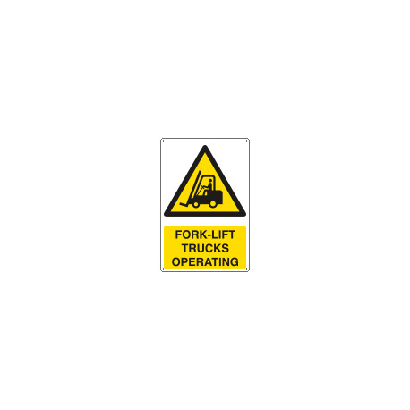 Sign hazard FORK-LIFT TRUCKS OPERATING EN ISO 7010