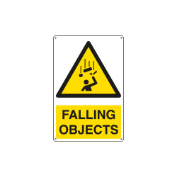 Sign hazard " FALLING OBJECTS "EN ISO 7010 W035