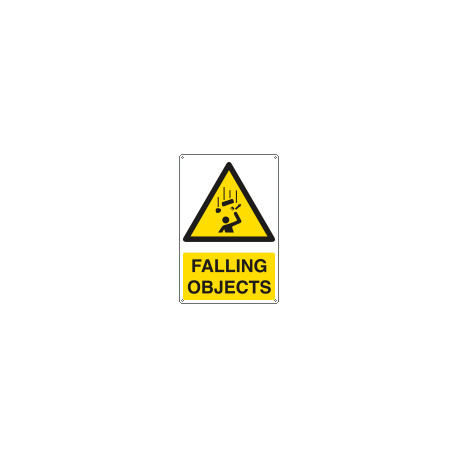 Sign hazard " FALLING OBJECTS "EN ISO 7010 W035