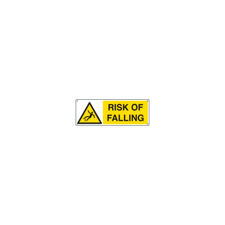 Sign hazard RISK OF FALLING EN ISO 7010 W008
