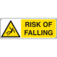 Sign hazard self-adhesive RISH OF FALLING EN ISO 7010 W008