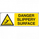 Sign hazard "DANGER SLIPPERY SURFACE" EN ISO 7010 W011