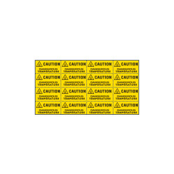 Sheet n. 16 label CAUTION DANGEROUS TEMPERATURE EN ISO 7010