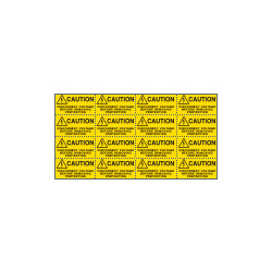 Sheet n. 16 label DISCONNECT VOLTAGE BEFORE REMOVING PRO. . . EN ISO 7010