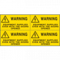Sheet n. 4 label WARNING EQUIPMENT EN ISO 7010