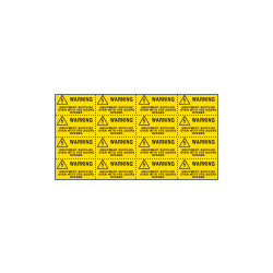Sheet n. 16 label EQUIPMENT SUPPLIED EVEN WITH THE DOORS. . . EN ISO 7010