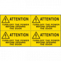 Sheet n. 4 label ATTENTION TURN-OFF EN ISO 7010