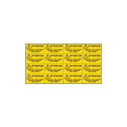 Sheet n. 16 label TURN-OFF POWER BEFORE OPENING THE DOOR EN ISO 7010