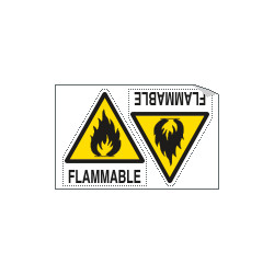 Sheet n. 2 label "FLAMMABLE"
