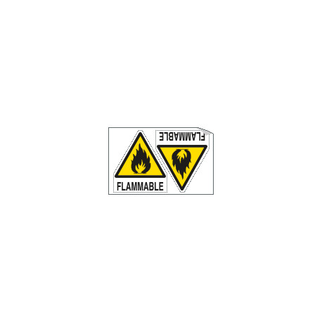Sheet n. 2 label "FLAMMABLE"