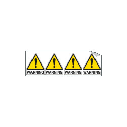 Sheet n. 4 label "WARNING"