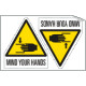 Sheet n. 2 label MIND YOUR HANDS EN ISO 7010