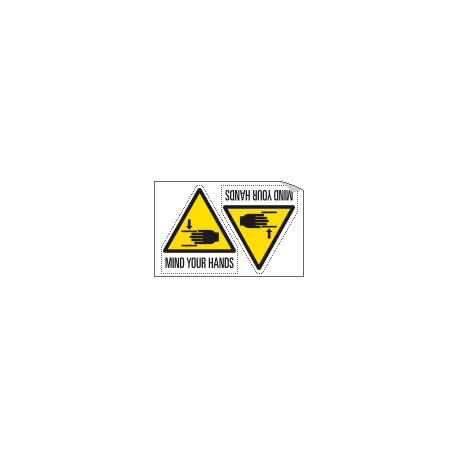 Sheet n. 2 label MIND YOUR HANDS EN ISO 7010