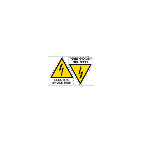 Sheet n. 2 label ELECTRIC SHOCK RISK EN ISO 7010