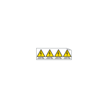 Sheet n. 4 label "ELECTRIC SHOCK. . . " EN ISO 7010