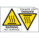 Sheet n. 2 label WARNING HOT SURFACE EN ISO 7010 W017