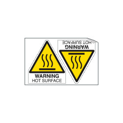 Sheet n. 2 label WARNING HOT SURFACE EN ISO 7010 W017