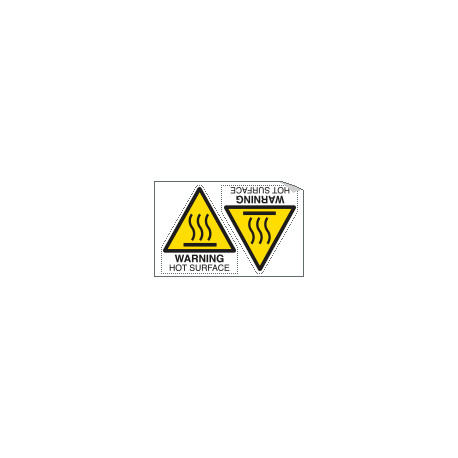 Sheet n. 2 label WARNING HOT SURFACE EN ISO 7010 W017