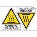 Sheet n. 2 label WARNING HOT SURFACE EN ISO 7010 W017